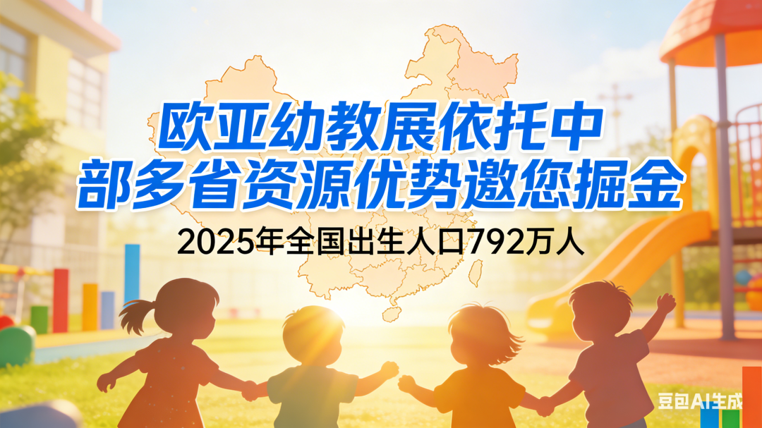 中部人口红利加持，商机蓄势待发！2025年全国出生人口公布，欧亚幼教展依托中部多省资源优势邀您掘金